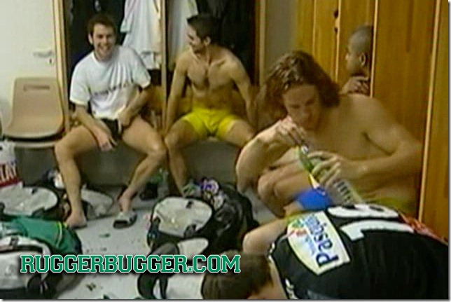 French sportsman Sylvain Marconnet, French footballer Robert Pires and ace footballer Milos Dimitrijevic reveal their junk in the locker room