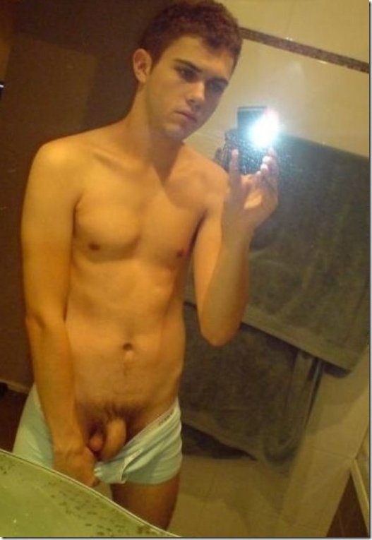 boys in bathroom showing cocks